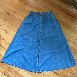 VTG Long Denim Skirt